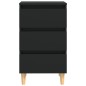 vidaXL Mesita de noche con patas de madera maciza negro 40x35x69 cm vidaXL Mesita de noche con patas de madera maciza negro 40x35x69 cm