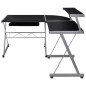 vidaXL Escritorio de esquina madera contrachapada negro 132x112x99cm vidaXL Escritorio de esquina madera contrachapada negro 132x112x99cm