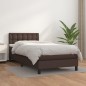 vidaXL Cama box spring con colchón cuero sintético marrón 90x200 cm vidaXL Cama box spring con colchón cuero sintético marrón 90x200 cm