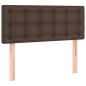 vidaXL Cama box spring con colchón cuero sintético marrón 90x200 cm vidaXL Cama box spring con colchón cuero sintético marrón 90x200 cm