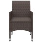 vidaXL Juego de comedor de jardín de 5 piezas marrón vidaXL Juego de comedor de jardín de 5 piezas marrón