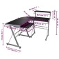 vidaXL Escritorio de esquina madera contrachapada negro 132x112x99cm vidaXL Escritorio de esquina madera contrachapada negro 132x112x99cm