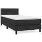 vidaXL Cama box spring con colchón cuero sintético negro 90x190 cm vidaXL Cama box spring con colchón cuero sintético negro 90x190 cm