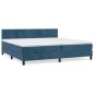 vidaXL Cama box spring con colchón terciopelo azul oscuro 200x200 cm vidaXL Cama box spring con colchón terciopelo azul oscuro 200x200 cm