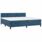 vidaXL Cama box spring con colchón terciopelo azul oscuro 200x200 cm vidaXL Cama box spring con colchón terciopelo azul oscuro 200x200 cm