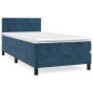 vidaXL Cama box spring con colchón terciopelo azul oscuro 90x200 cm vidaXL Cama box spring con colchón terciopelo azul oscuro 90x200 cm