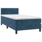 vidaXL Cama box spring con colchón terciopelo azul oscuro 90x200 cm vidaXL Cama box spring con colchón terciopelo azul oscuro 90x200 cm