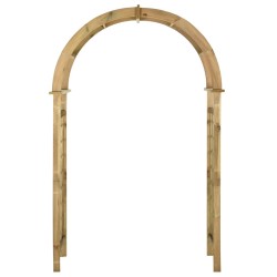 vidaXL Arco de celosía de madera de pino verde impregnada