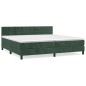 vidaXL Cama box spring con colchón terciopelo verde oscuro 200x200 cm vidaXL Cama box spring con colchón terciopelo verde oscuro 200x200 cm