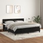 vidaXL Cama box spring con colchón terciopelo negro 160x200 cm vidaXL Cama box spring con colchón terciopelo negro 160x200 cm