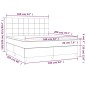 vidaXL Cama box spring con colchón tela negro 160x200 cm