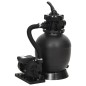 vidaXL Filtro de arena para piscinas con válvula de 6 vías negro vidaXL Filtro de arena para piscinas con válvula de 6 vías negro