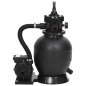 vidaXL Filtro de arena para piscinas con válvula de 6 vías negro vidaXL Filtro de arena para piscinas con válvula de 6 vías negro