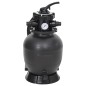 vidaXL Filtro de arena para piscinas con válvula de 6 vías negro vidaXL Filtro de arena para piscinas con válvula de 6 vías negro