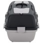 vidaXL Transportín de mascotas PP gris y negro 55x36x35 cm