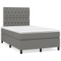 vidaXL Cama box spring con colchón tela gris oscuro 120x200 cm vidaXL Cama box spring con colchón tela gris oscuro 120x200 cm