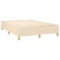 vidaXL Cama box spring con colchón tela color crema 140x200 cm vidaXL Cama box spring con colchón tela color crema 140x200 cm