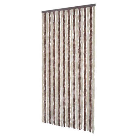vidaXL Cortina mosquitera beige y marrón claro 100x220 cm chenilla