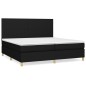 vidaXL Cama box spring con colchón tela negro 200x200 cm vidaXL Cama box spring con colchón tela negro 200x200 cm