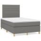 vidaXL Cama box spring con colchón tela gris oscuro 120x200 cm vidaXL Cama box spring con colchón tela gris oscuro 120x200 cm