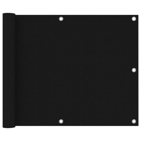 vidaXL Toldo para balcón de tela oxford negro 75x300 cm
