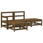 vidaXL Juego de muebles jardín 4 pzas madera maciza pino marrón miel vidaXL Juego de muebles jardín 4 pzas madera maciza pino marrón miel