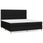 vidaXL Cama box spring con colchón tela negro 200x200 cm vidaXL Cama box spring con colchón tela negro 200x200 cm