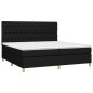 vidaXL Cama box spring con colchón tela negro 200x200 cm vidaXL Cama box spring con colchón tela negro 200x200 cm