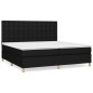 vidaXL Cama box spring con colchón tela negro 200x200 cm vidaXL Cama box spring con colchón tela negro 200x200 cm