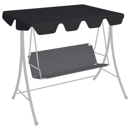 vidaXL Dosel de repuesto columpio de jardín negro 150/130x105/70 cm