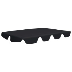 vidaXL Dosel de repuesto columpio de jardín negro 150/130x105/70 cm