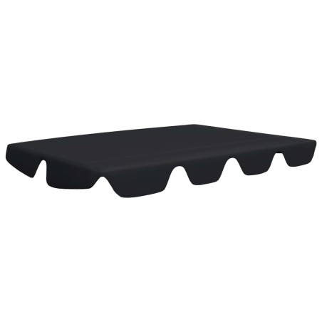 vidaXL Dosel de repuesto columpio de jardín negro 150/130x105/70 cm