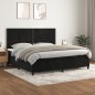 vidaXL Cama box spring con colchón terciopelo negro 200x200 cm vidaXL Cama box spring con colchón terciopelo negro 200x200 cm