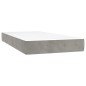 vidaXL Cama box spring con colchón terciopelo gris claro 200x200 cm vidaXL Cama box spring con colchón terciopelo gris claro 200x200 cm