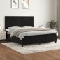 vidaXL Cama box spring con colchón terciopelo negro 160x200 cm vidaXL Cama box spring con colchón terciopelo negro 160x200 cm