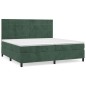 vidaXL Cama box spring con colchón terciopelo verde oscuro 200x200 cm vidaXL Cama box spring con colchón terciopelo verde oscuro 200x200 cm