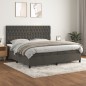 vidaXL Cama box spring con colchón terciopelo gris oscuro 200x200 cm vidaXL Cama box spring con colchón terciopelo gris oscuro 200x200 cm