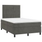 vidaXL Cama box spring con colchón terciopelo gris oscuro 120x200 cm vidaXL Cama box spring con colchón terciopelo gris oscuro 120x200 cm