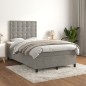 vidaXL Cama box spring con colchón terciopelo gris claro 120x200 cm vidaXL Cama box spring con colchón terciopelo gris claro 120x200 cm