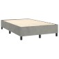 vidaXL Cama box spring con colchón terciopelo gris claro 120x200 cm vidaXL Cama box spring con colchón terciopelo gris claro 120x200 cm