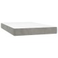 vidaXL Cama box spring con colchón terciopelo gris claro 120x200 cm vidaXL Cama box spring con colchón terciopelo gris claro 120x200 cm