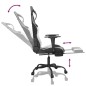 vidaXL Silla gaming con reposapiés cuero sintético negro blanco vidaXL Silla gaming con reposapiés cuero sintético negro blanco