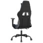 vidaXL Silla gaming con reposapiés cuero sintético negro azul vidaXL Silla gaming con reposapiés cuero sintético negro azul
