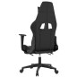 vidaXL Silla gaming con reposapiés cuero sintético negro gris vidaXL Silla gaming con reposapiés cuero sintético negro gris
