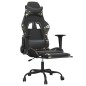 vidaXL Silla gaming con reposapiés cuero sintético negro camuflaje vidaXL Silla gaming con reposapiés cuero sintético negro camuflaje
