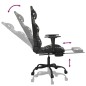vidaXL Silla gaming con reposapiés cuero sintético negro camuflaje vidaXL Silla gaming con reposapiés cuero sintético negro camuflaje
