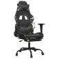 vidaXL Silla gaming con reposapiés cuero sintético negro camuflaje vidaXL Silla gaming con reposapiés cuero sintético negro camuflaje