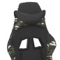 vidaXL Silla gaming con reposapiés cuero sintético negro camuflaje vidaXL Silla gaming con reposapiés cuero sintético negro camuflaje