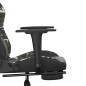 vidaXL Silla gaming con reposapiés cuero sintético negro camuflaje vidaXL Silla gaming con reposapiés cuero sintético negro camuflaje