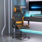 vidaXL Silla gaming tela negro y naranja vidaXL Silla gaming tela negro y naranja